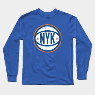 NYK Retro Ball - Blue Long Sleeve T-Shirt